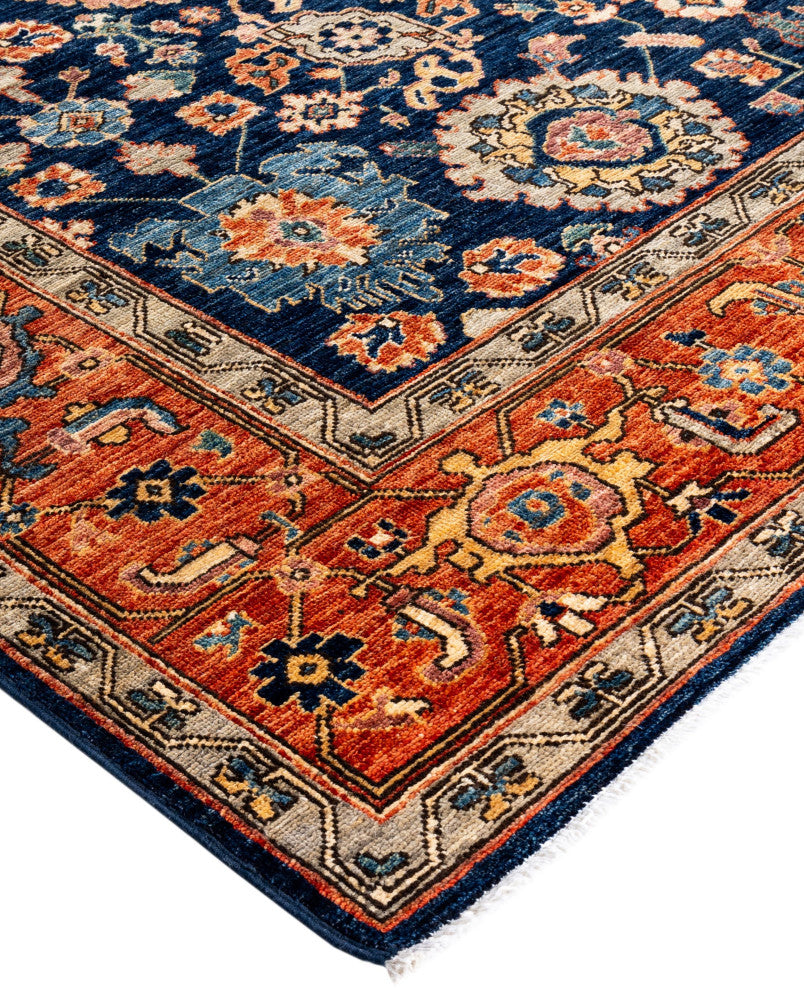 Serapi One-of-a-Kind Hand-Knotted Area Rug Blue, 6'3" x 9'2"