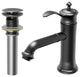 Karran 1-Handle 1-Hole Bathroom Faucet With Pop-up Drain, Gunmetal Grey