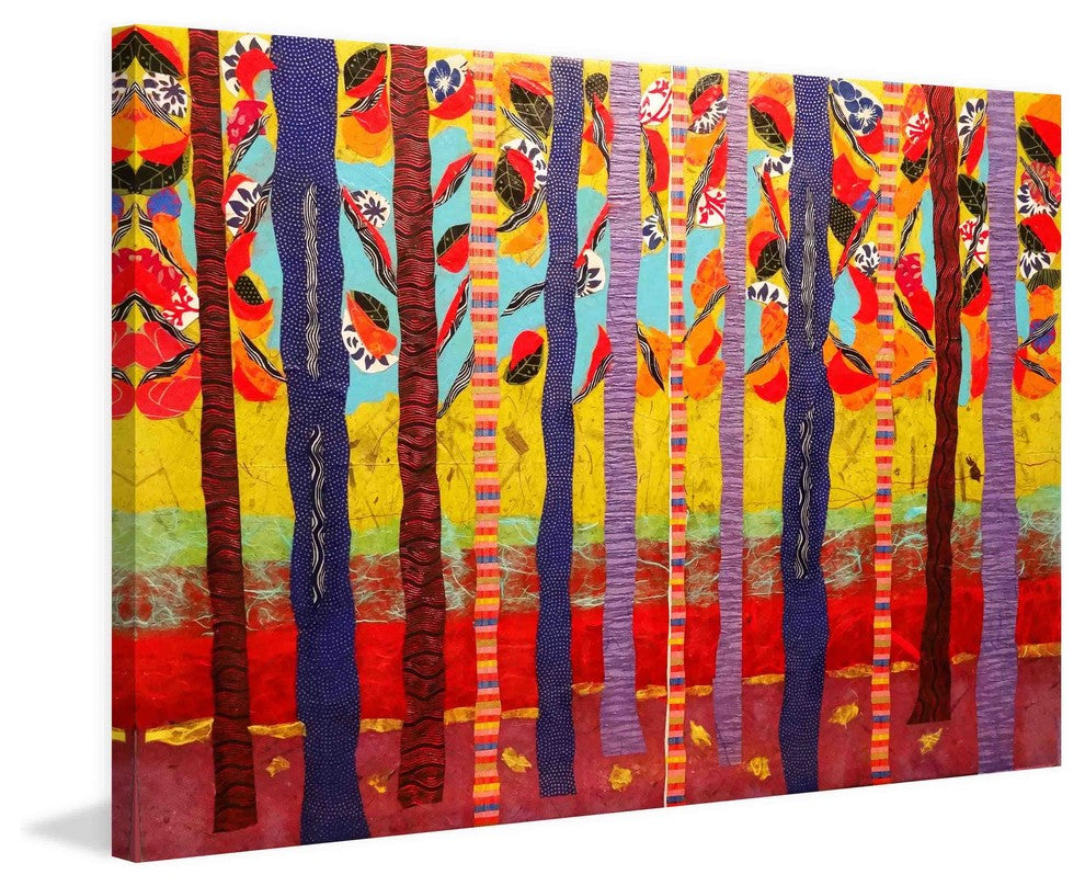 "Birch Tree Grove" Painting Print on Canvas by Lisa Mee