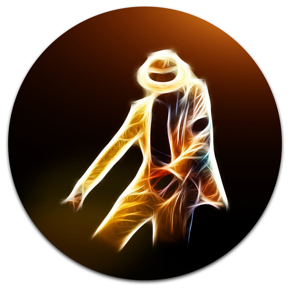 Moonwalker In Dance Style, Modern Portrait Round Wall Art, 11"