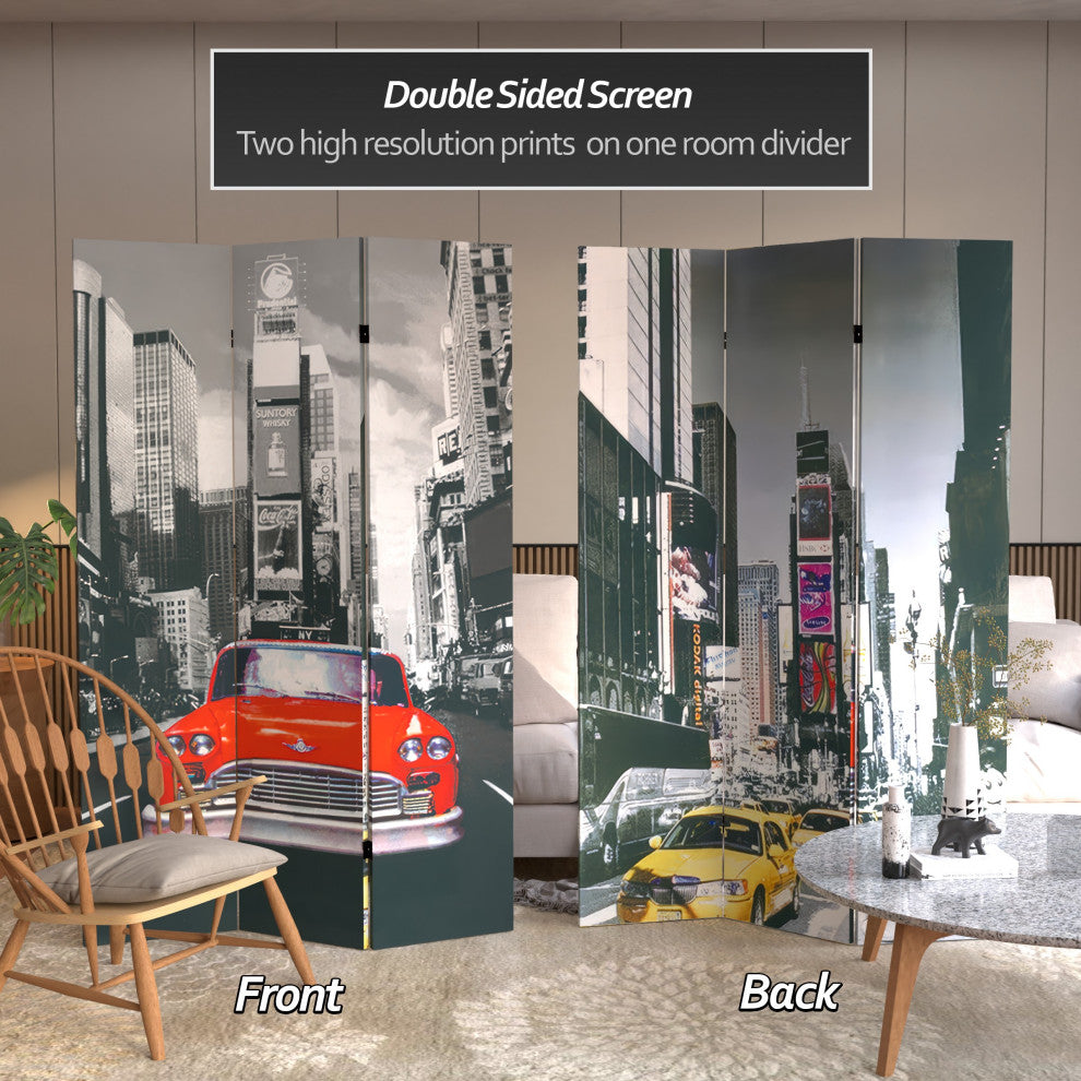 6' Tall New York City Taxi Double Sided Room Divider