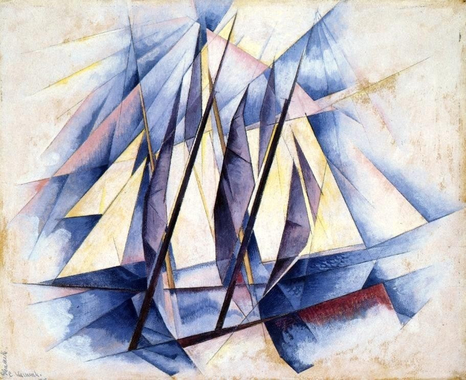 Charles Demuth Sail: In Two Movements - 20" x 25" Premium Canvas Print