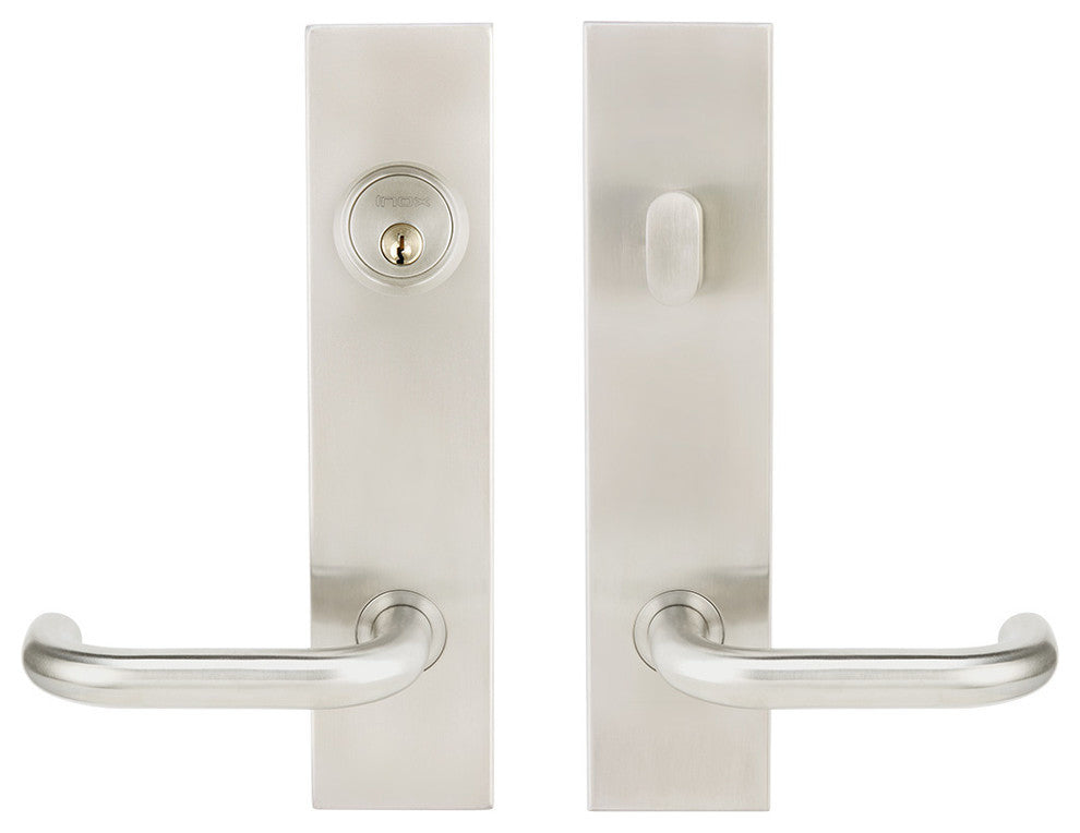 Munich Lever, Tubular Entry, Single Cylinder, RH, RH, Satin Stainless Steel