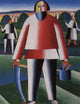 Kazimir Malevich Haymaking - 21" x 28" Premium Canvas Print