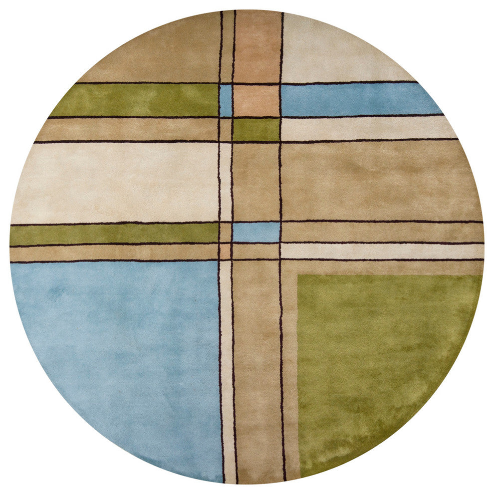 Fresca Contemporary Area Rug, 7'9" Round