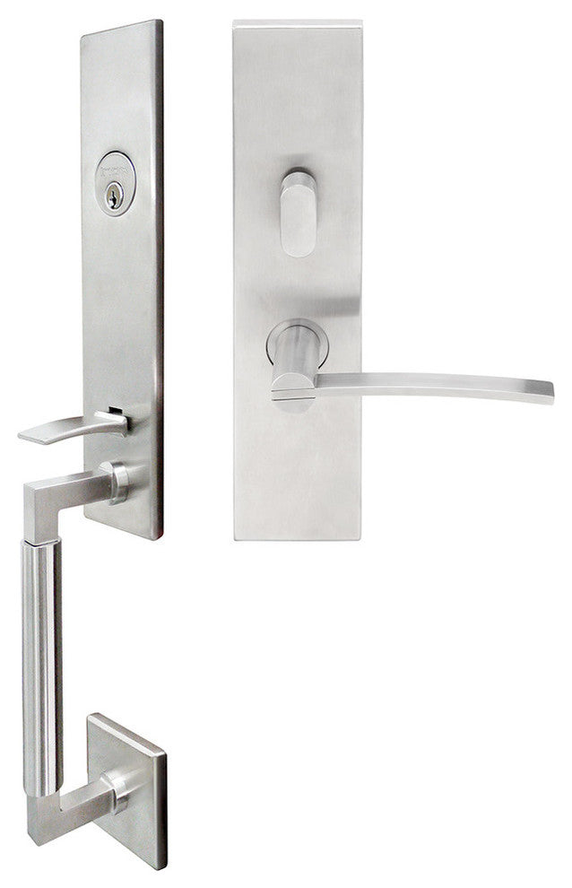 Horizon Lever, Mortise Entry Handleset, Left Hand, Satin Stainless Steel