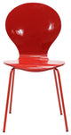 Modern Contemporary Kitchen Wood Dining Side Chair Red