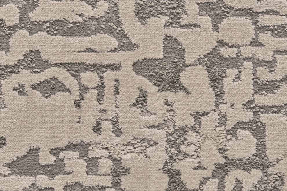 Weave & Wander Alexander Contemporary Watercolor Rug, Silver/Gray, 8'x11'