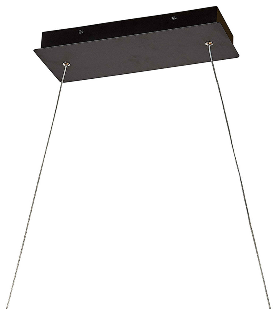 NBND1010LED 3 Light LED Array  Wave Pendant Light in Black Finish