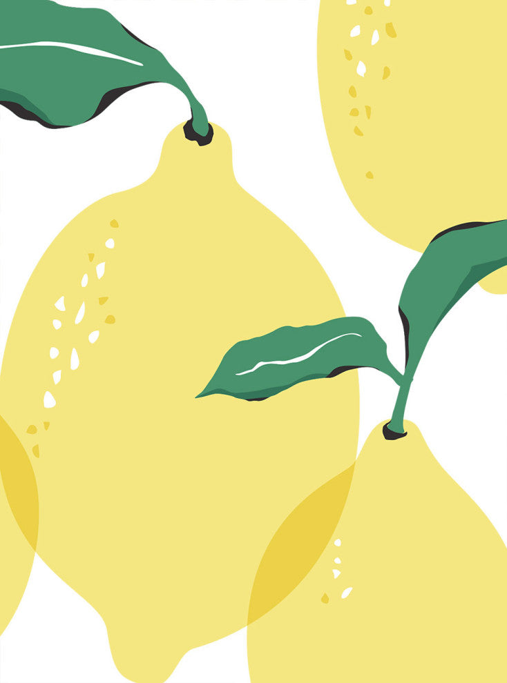 Lemon Peel and Stick Vinyl Wallpaper, 24"w X 60"h