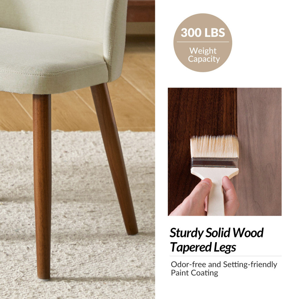 Modern Polyester Upholstered Dining Chair Set of 4, Ivy