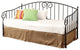 Coaster Grover Traditional Twin Metal Daybed with Scrolled Accents in Black