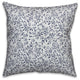 Delicate Blue Flower Pattern 18x18 Outdoor Throw Pillow