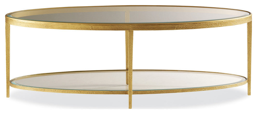 Jinx Brass Oval Cocktail Table