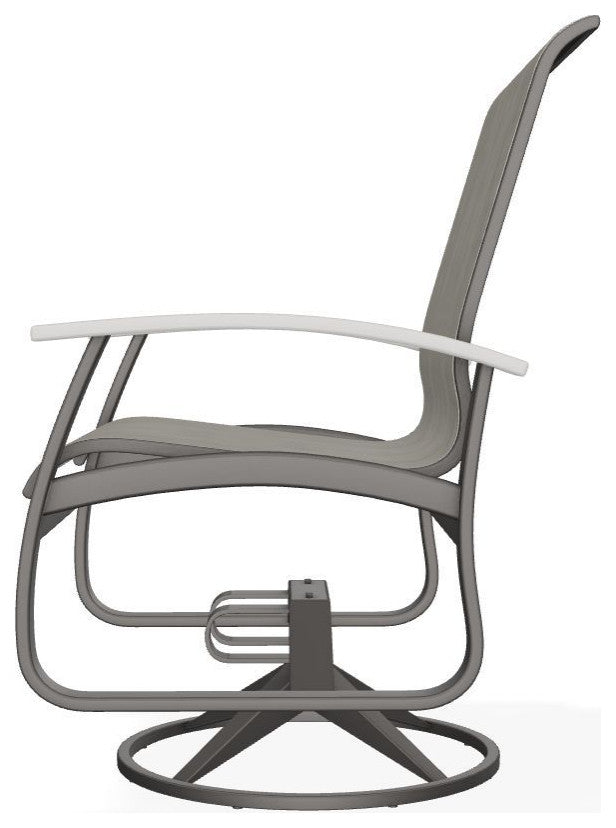 Belle Isle Sling Outdoor Swivel Rocker, Kora/Warm Gray