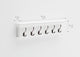 6-Hook Coat Rack, Pure White