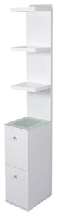 SlayStation Natalie Column with Drawers, White