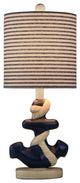 Montauk Molded Nautical Anchor Table Lamp Navy and White Finish