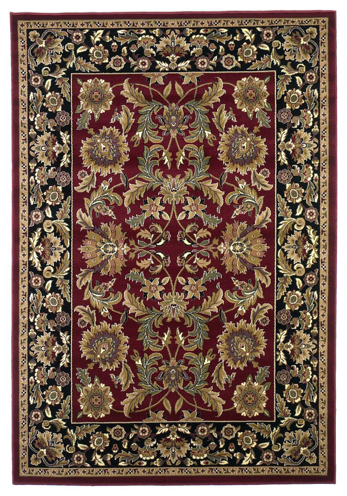 Cambridge 7301 Red, Black Kashan, 2'2"x7'11" Runner