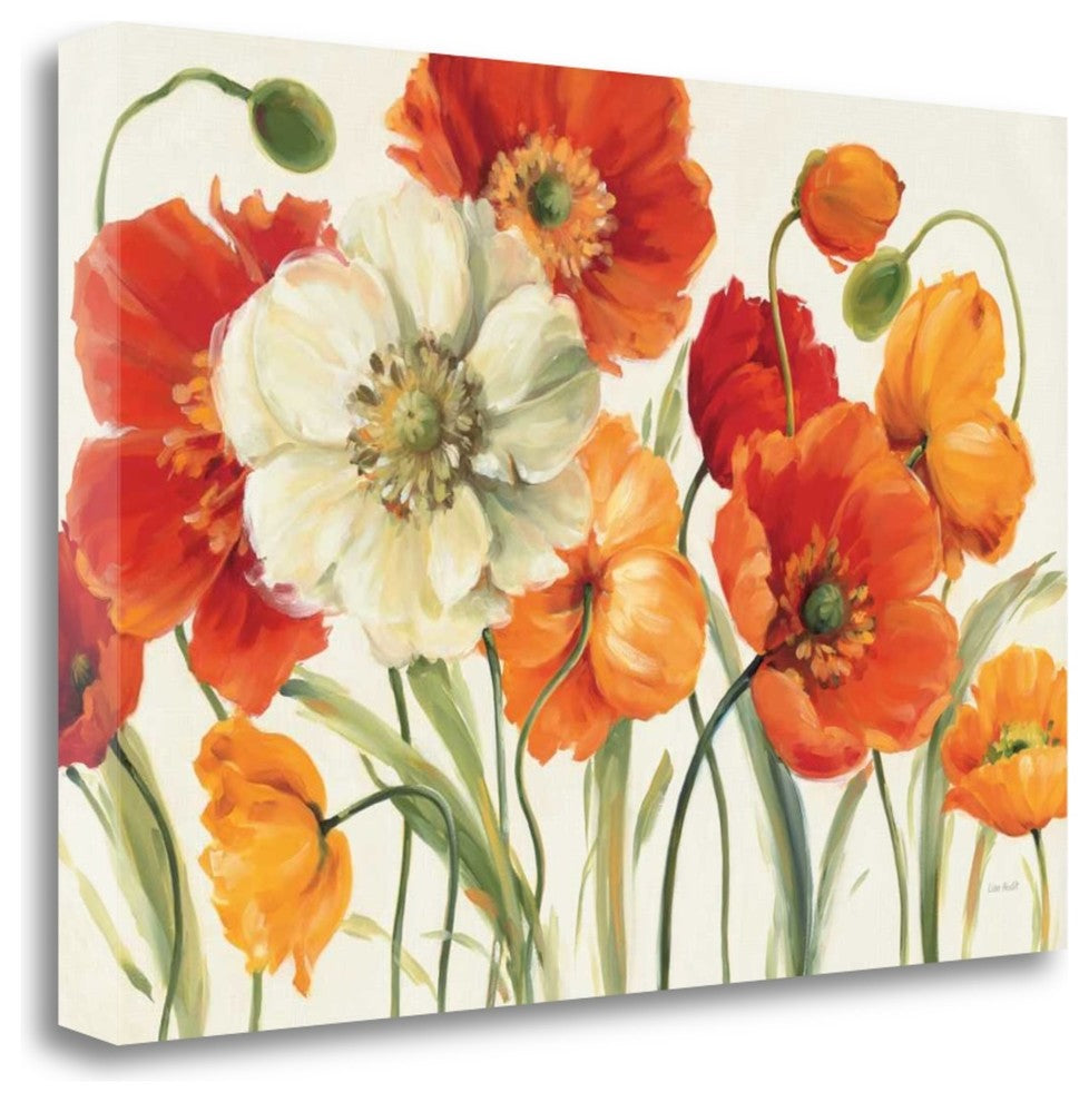 "Poppies Melody I" By Lisa Audit, Giclee Print on Gallery Wrap Canvas