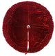 Vickerman Qtx17771 60" Plush Wine Velvet Christmas Tree Skirt
