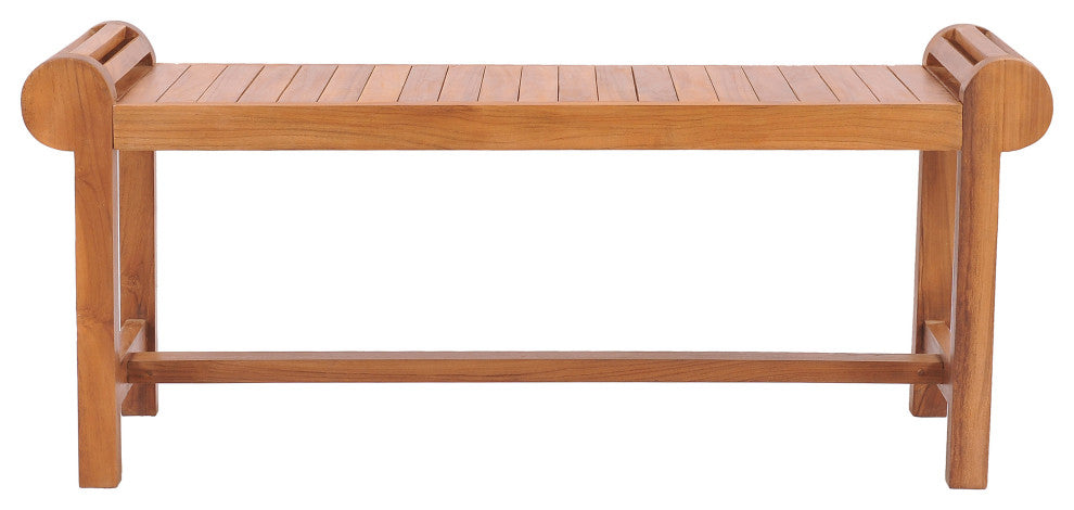 Teak Wood Lutyens Outdoor Patio Backless Bench made from A-Grade Teak Wood