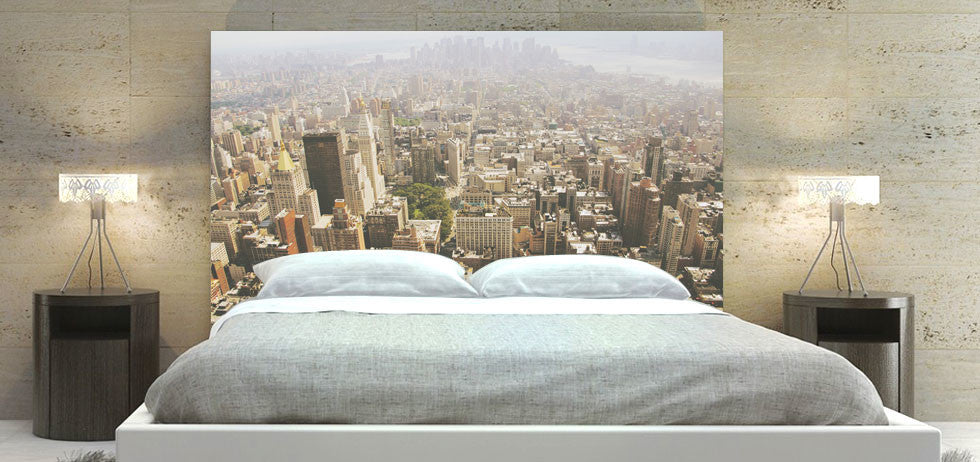 "New York Daytime Skyline" Headboard