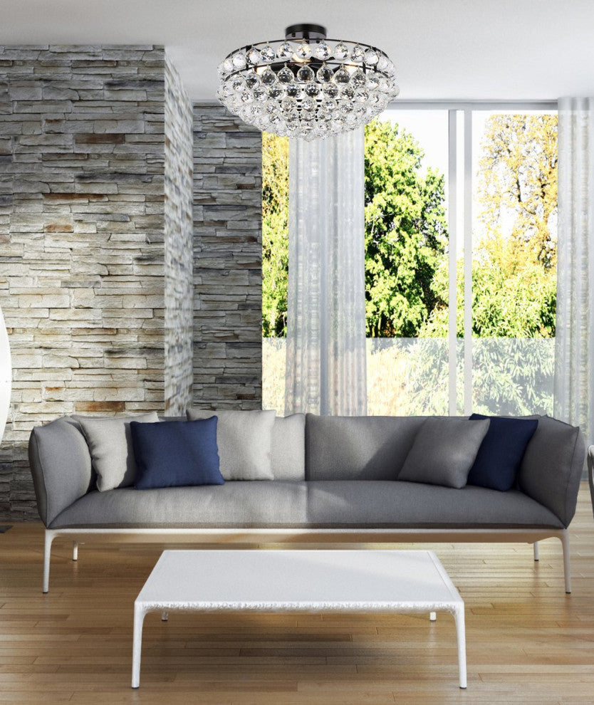 Seren 20" Flush Mount, Black