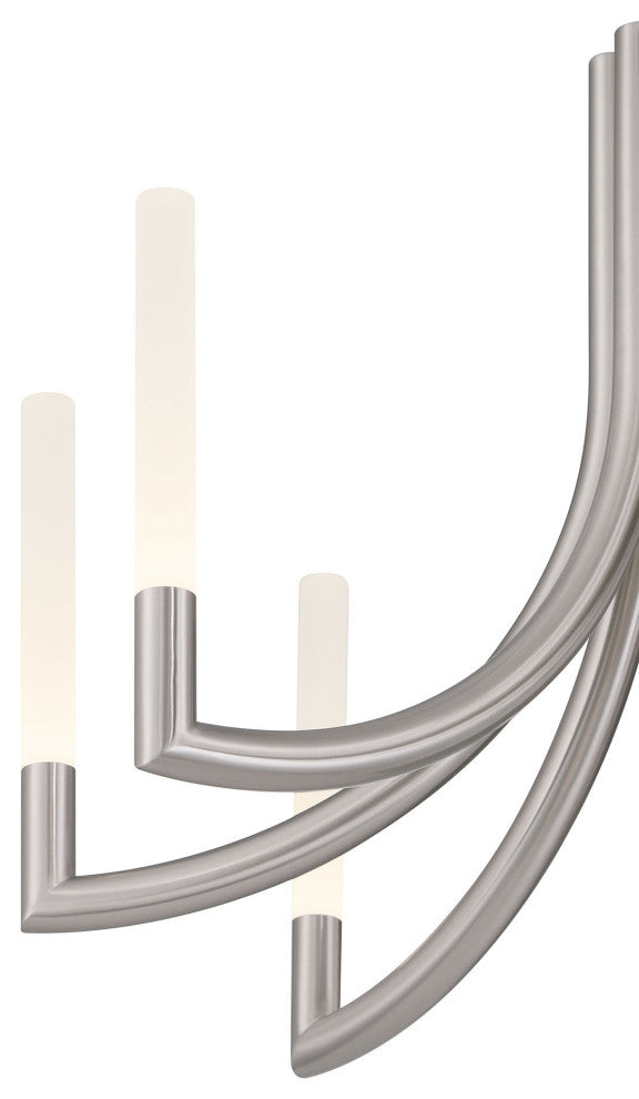 Olette 8L 24" Sn Frosted Chandelier