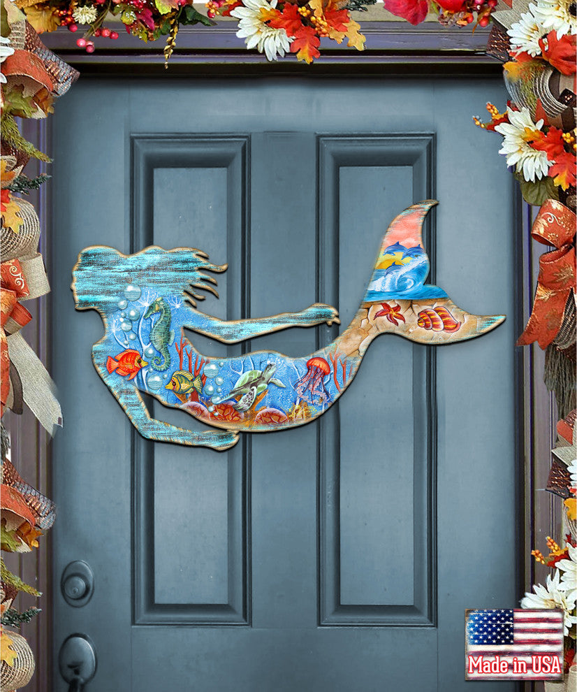 Oversized SeaWorld Mermaid Outdoor Decor