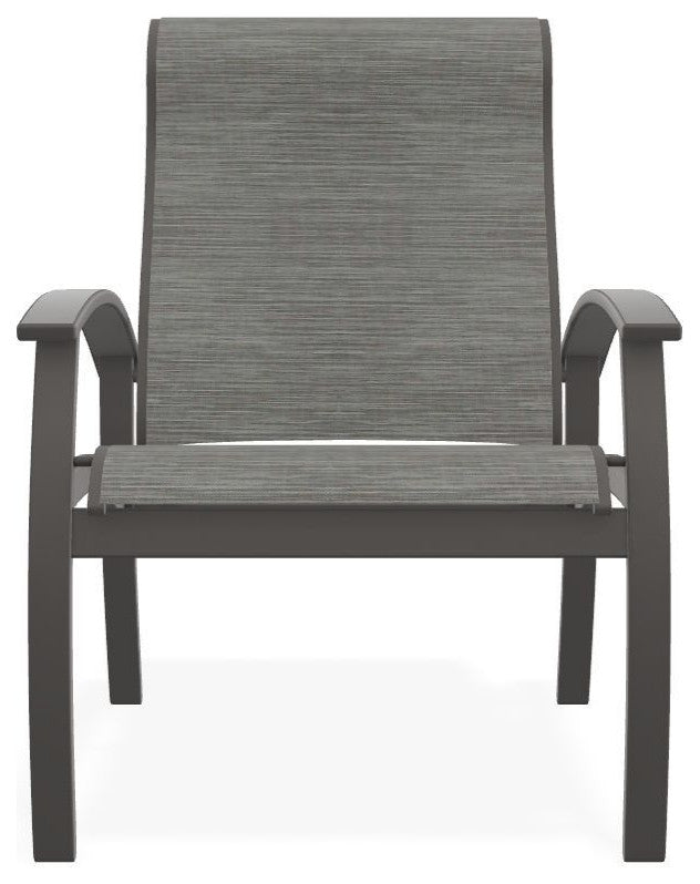 Belle Isle Sling Adjustable Outdoor Dining Chair, Sicily/Warm Gray
