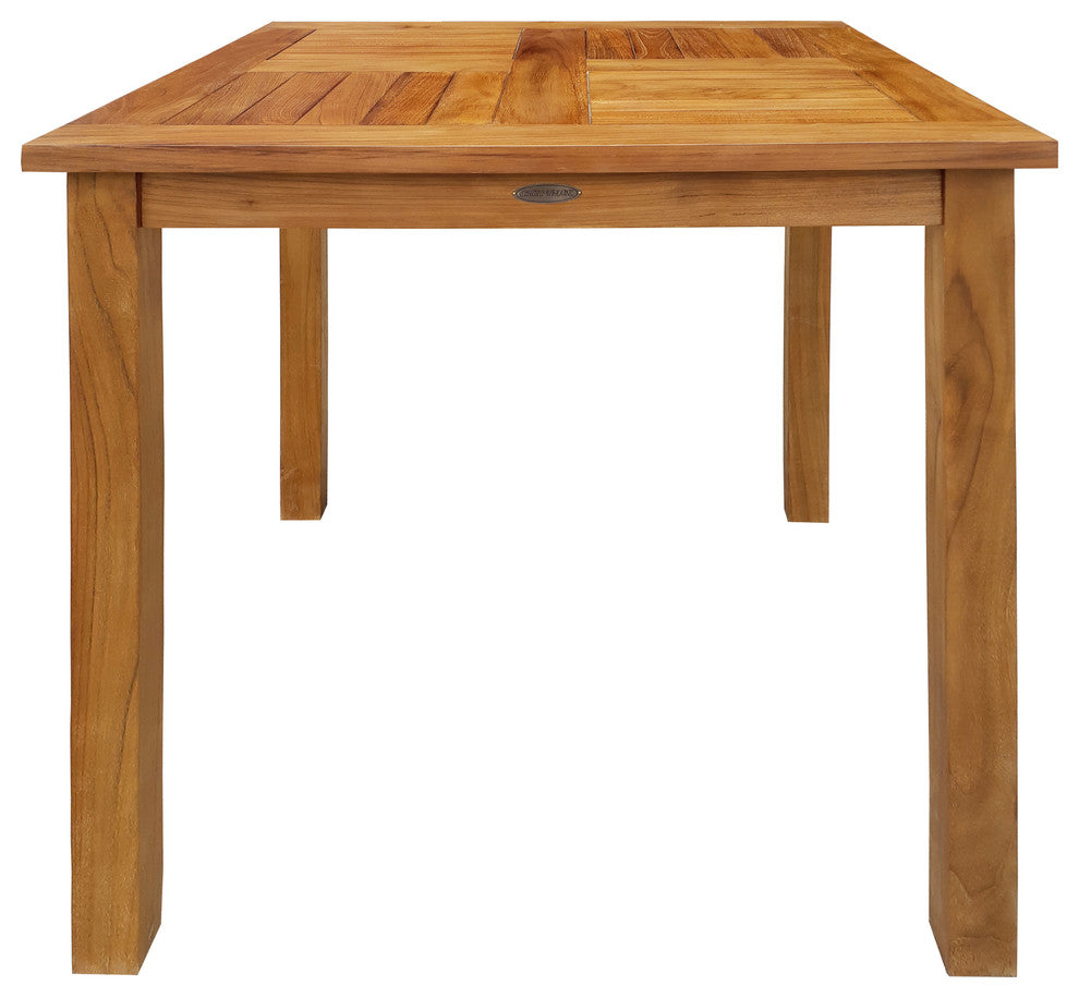 Teak Wood Seville Outdoor Patio Counter Height Bistro Table, 27"