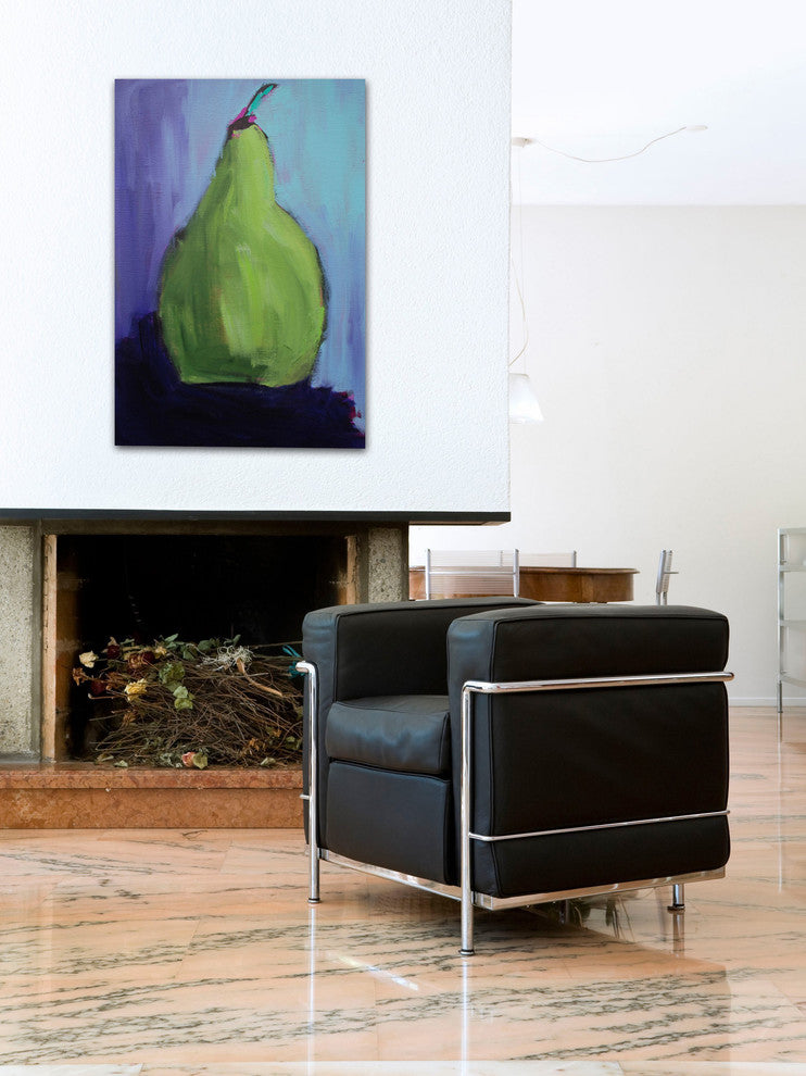 "Pear Me" Painting Print on Wrapped Canvas, 24"x36"