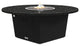Fire Pit Table 55"D, Natural Gas, Black Pearl Granite Top, Black