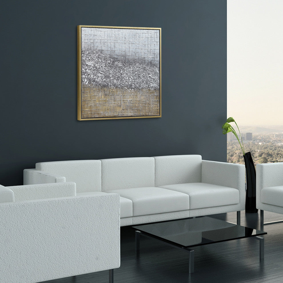 Matter Abstract Textured Metallic Hand Painted Wall Art by Martin Edwards