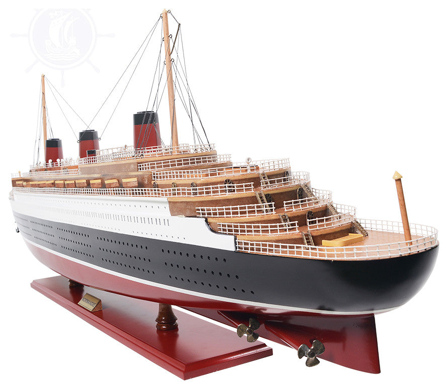 Normandie Painted Large Cruise Ship Model