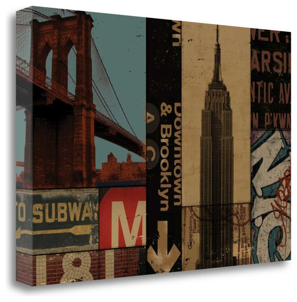 "Urban Uptown II" By Eric Yang,Ready to Hang Giclee Print on Gallery Wrap Canvas