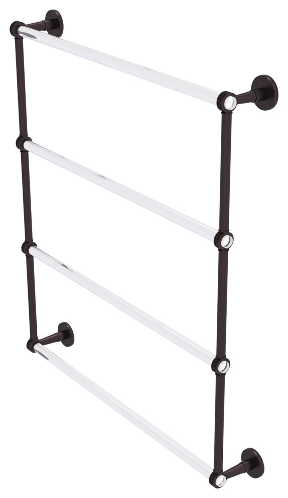 Clearview 4 Tier 30" Ladder Towel Bar with Dotted Accents, Antique Bronze