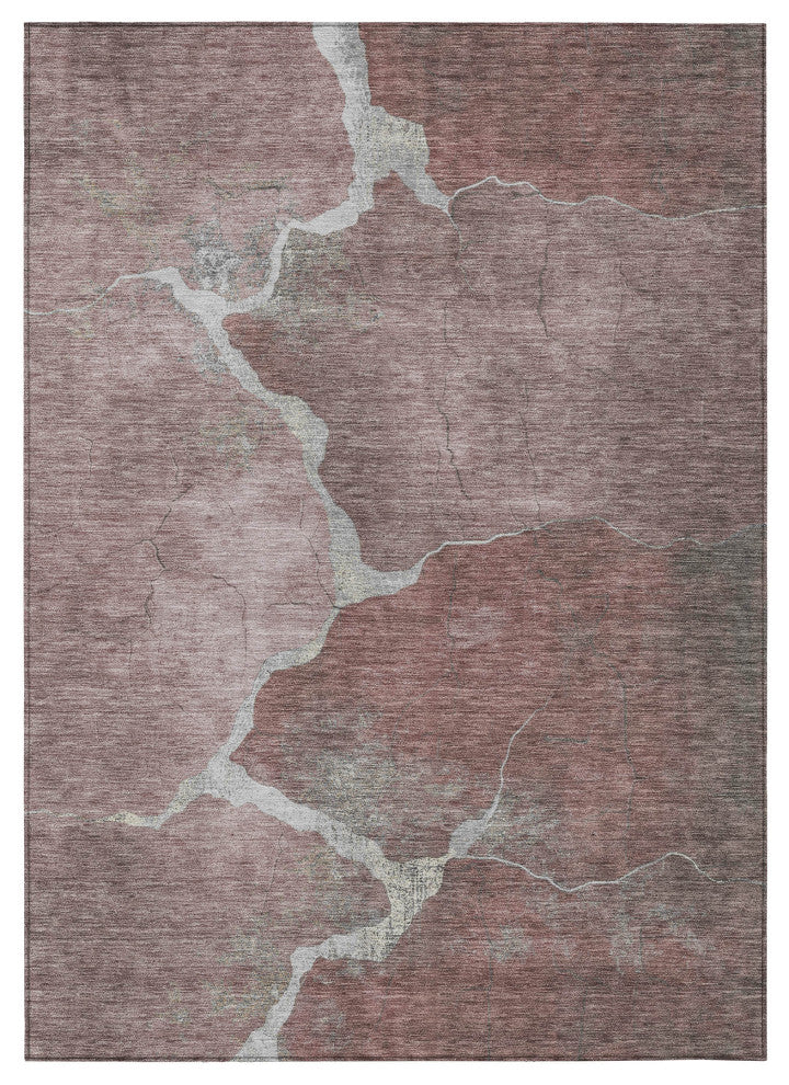 Machine Washable Indoor/Outdoor Chantille ACN1889 Mauve 2'6" x 3'10" Rug
