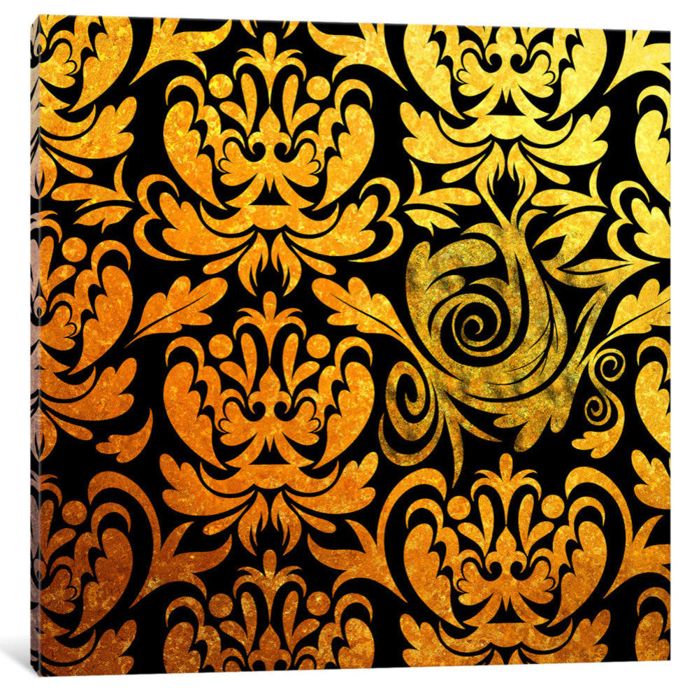 "Modular Movement in Black & Gold" by 5by5collective, 18x18x1.5