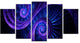 "Royal Purple and Blue Dream" Canvas Painting
