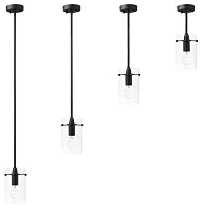 Effimero 1-Light Stem Hung Pendant Lamp, Black