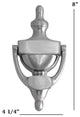 Traditional Door Knocker 8", Satin Nickel, 8"