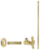Toilet Kit - 1/2" Ips X 3/8" Od X 20" Flat Head In Polished Brass, Polished Brass