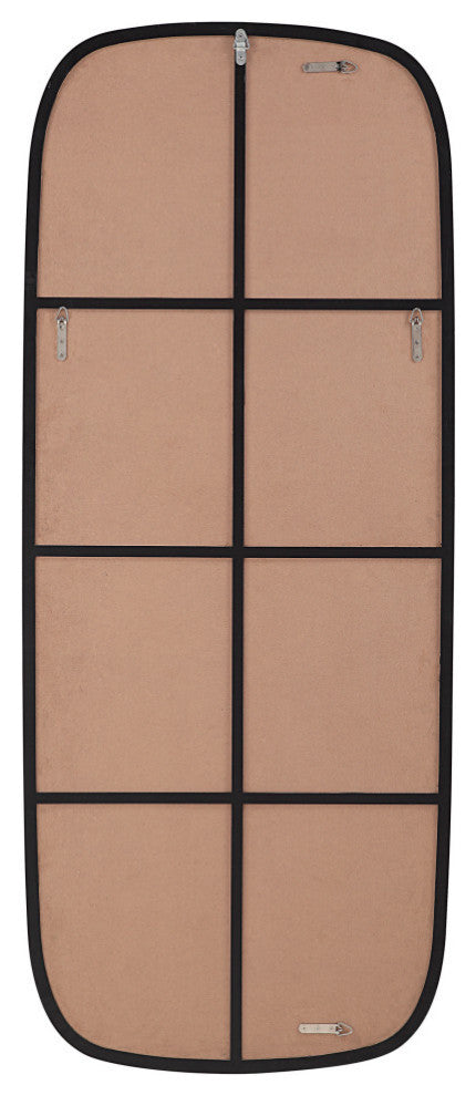 Almandine 72" Tall Rectangular Mirror, Matte Black