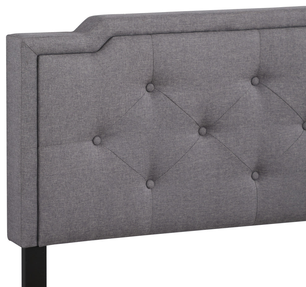 Deb Queen Bed Light Gray, Gray, Queen