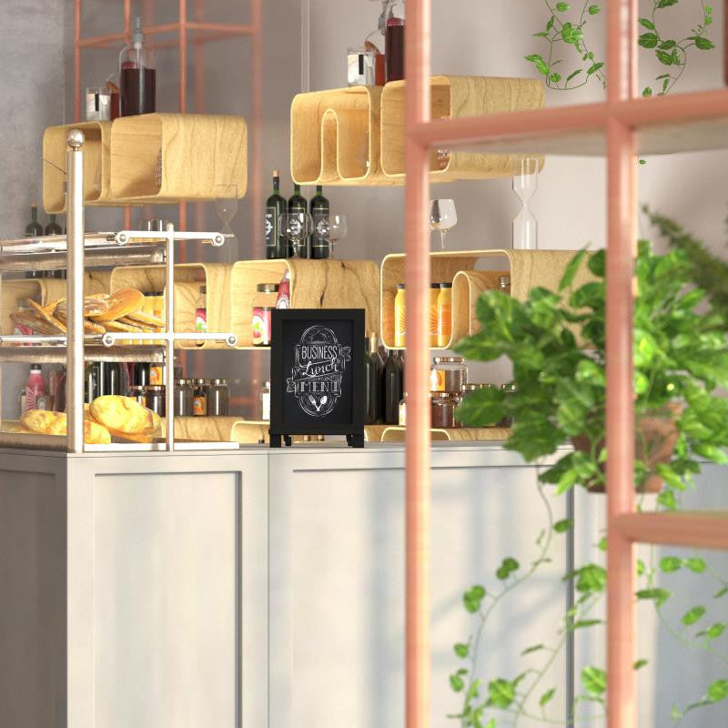 Canterbury Magnetic Chalkboard WithMetal Scrolled Legs, Hang or Countertop Board, Black