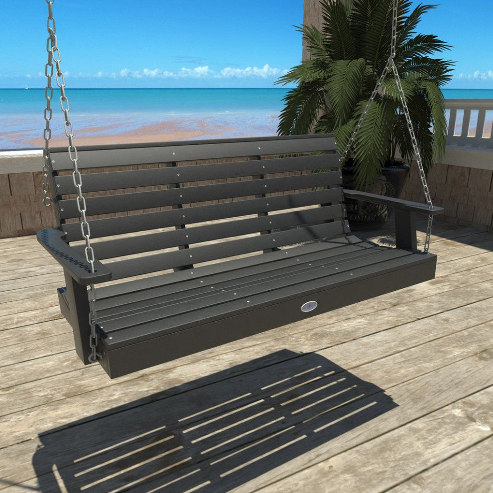 Riverside Porch Swing 5', Black Sand