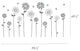 Daisy Flower Wall Decals, Color Scheme A