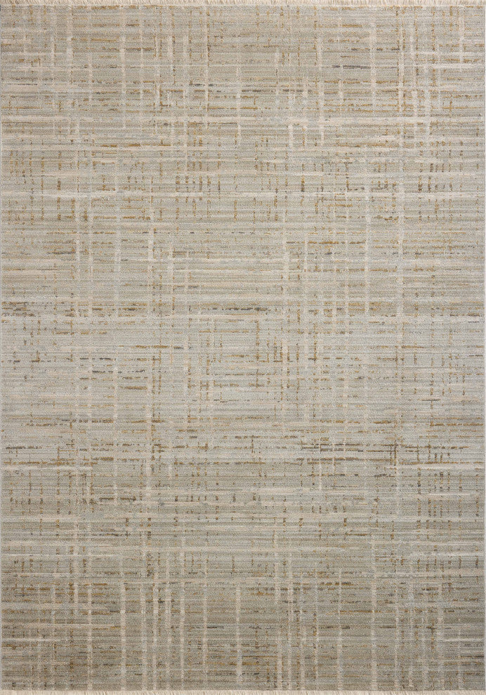 Loloi II Wade Area Rug, Mist / Gold, 18" X 18" Sample